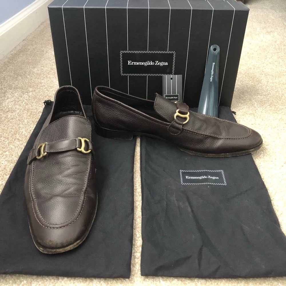 Ermenegildo Zegna Men's Brown Dress Shoes Complete